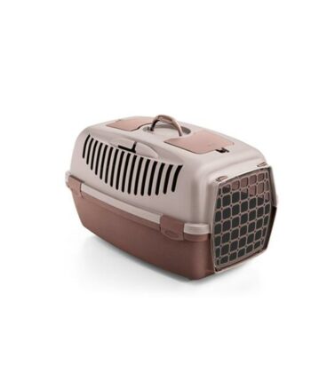 CAGE GULLIVER 3 ROSE/MARRON PORTE PLASTIQUE
