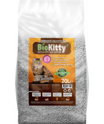 BioKitty Litière Agglomérante Baby Powder 20L