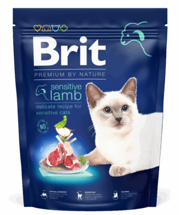BRIT BY NATURE CHAT ADULT SENSIBLE A L'AGNEAU 1.5KG