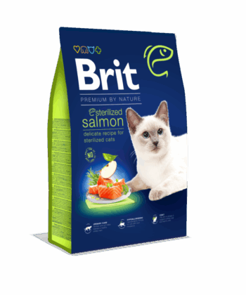 BRIT BY NATURE CHAT STERILISE SAUMON 8KG