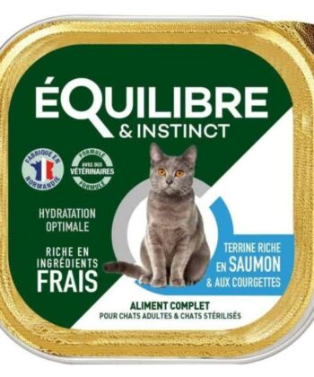 EQUILIBRE PÂTÉES CAT STÉRILISÉ SAUMON 85Gr