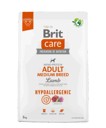 BRIT CARE HYPOALLERGENIQUE ADULT MEDIUM 3KG