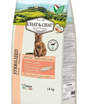 CHAT & CHAT STERILIZED SAUMON 14KG