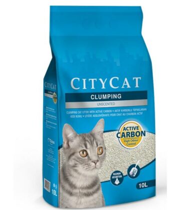 CITY CAT LITIÈRE AGGLOMERANTE ACTIVE CARBON 10L