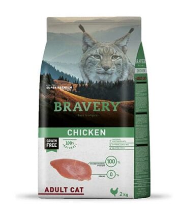 BRAVERY CHAT ADULT SANS CEREALES POULET 2KG