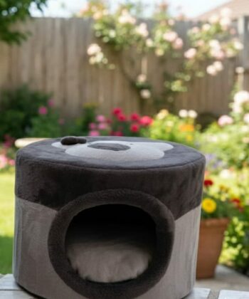 POUF POUR CHAT GRIS
