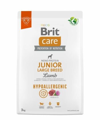 BRIT CARE HYPOALLERGENIC JUNIOR LARGE AGNEAU 3Kg