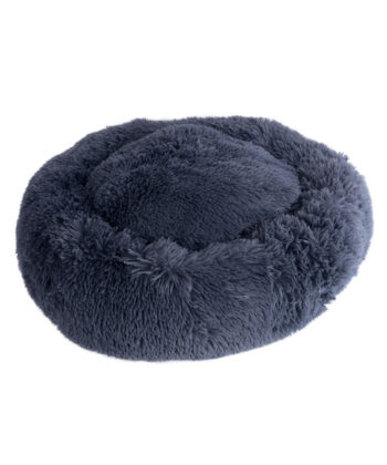 Coussin Moelleux en fourrure Tahiti - Gris Foncé 60 cm