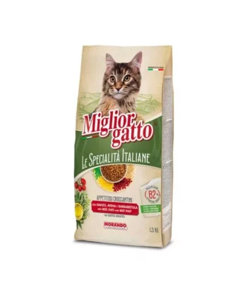 MIGLIOR GATTO SPECIALITE ITALIENNE BOEUF,AVOINE & BETTERAVE 1,5kg