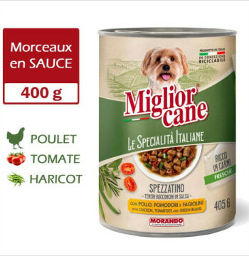 MIGLIOR CANE Le Specialita Italiane Chicken & Tomatos & Peas 405gr
