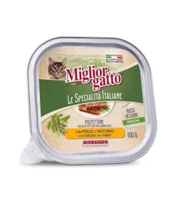 MIGLIOR GATTO LE SPECIALITA ITALIANE PATE CHIKEN&TURKEY 100Gr