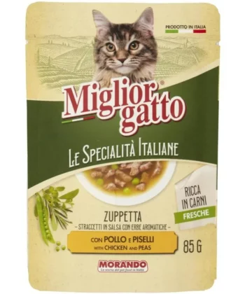 Miglior Gatto Le Specialita Italiane Soup Chicken & Peas 85gr