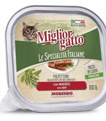 MIGLIOR GATTO LE SPECIALITA ITALIANE PATE BEEF 100Gr