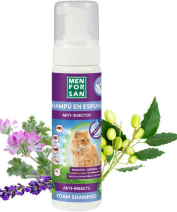 MENFORSAN SHAMPOING MOUSSE ANTI-INSECTES POUR CHAT 200ML