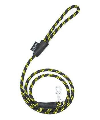 LAISSE CORDE 8 MM NOIR JAUNE III