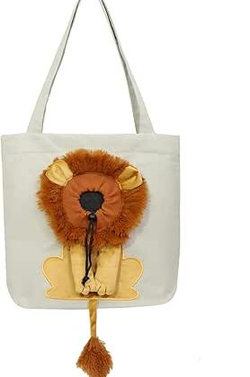 SAC DE TRANSPORT EN TOILE EN FORME DE LION