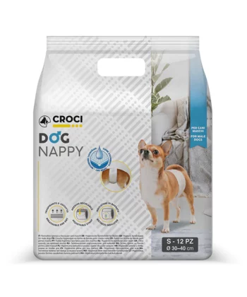 COUCHE POUR CHIEN MALE SM 12 PCS (30-40CM)