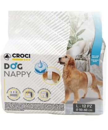 COUCHE POUR CHIEN MALE XL 12 PCS (60-85CM)