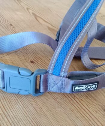 HARNAIS CHIEN XL FLUO LED GRIS/ROSE