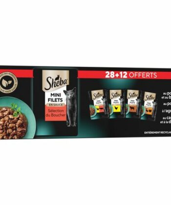 POCHON SHEBA MINI FILETS VOLAILLE EN SAUCE  85GR