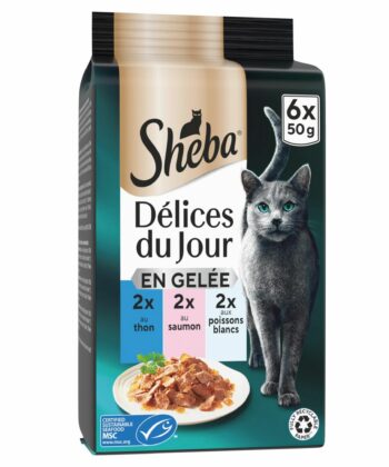 POCHON SHEBA THON SAUMON POISSONS BLANCS 6*50G