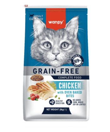 Wanpy Croquettes Sans Céréales au Poulet pour Chat Adulte 8kg