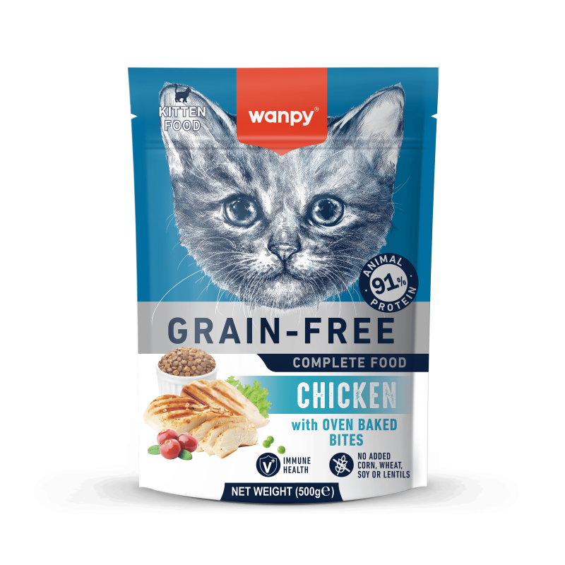 croquettes-sans-cereales-wanpy-au-poulet-pour-chaton-500g