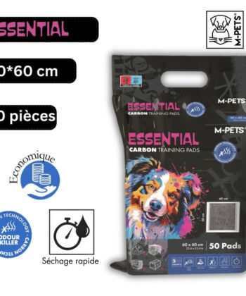 ESSENTIAL TAPIS ABSORBANTS AU CHARBON ACTIF 60*60 - 50PCS