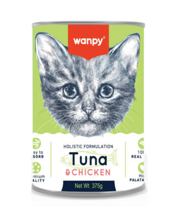 Wanpy Pudding au Poulet et Thon pour Chaton 375g