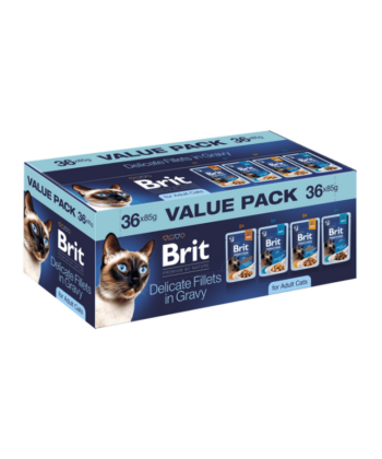 Brit Premium by Nature Pack Pochons Filets pour Chat Adulte 36 pcs*85